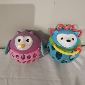 Lot of 2 Skip Hop Teether Ball Toys for Infants